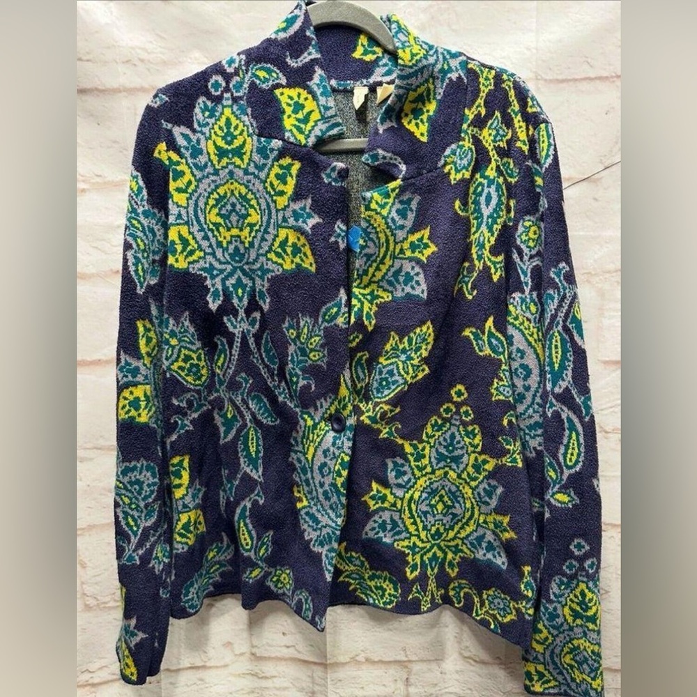 Anthropologie Moth Cardigan Floral Print Women's Size‎ L